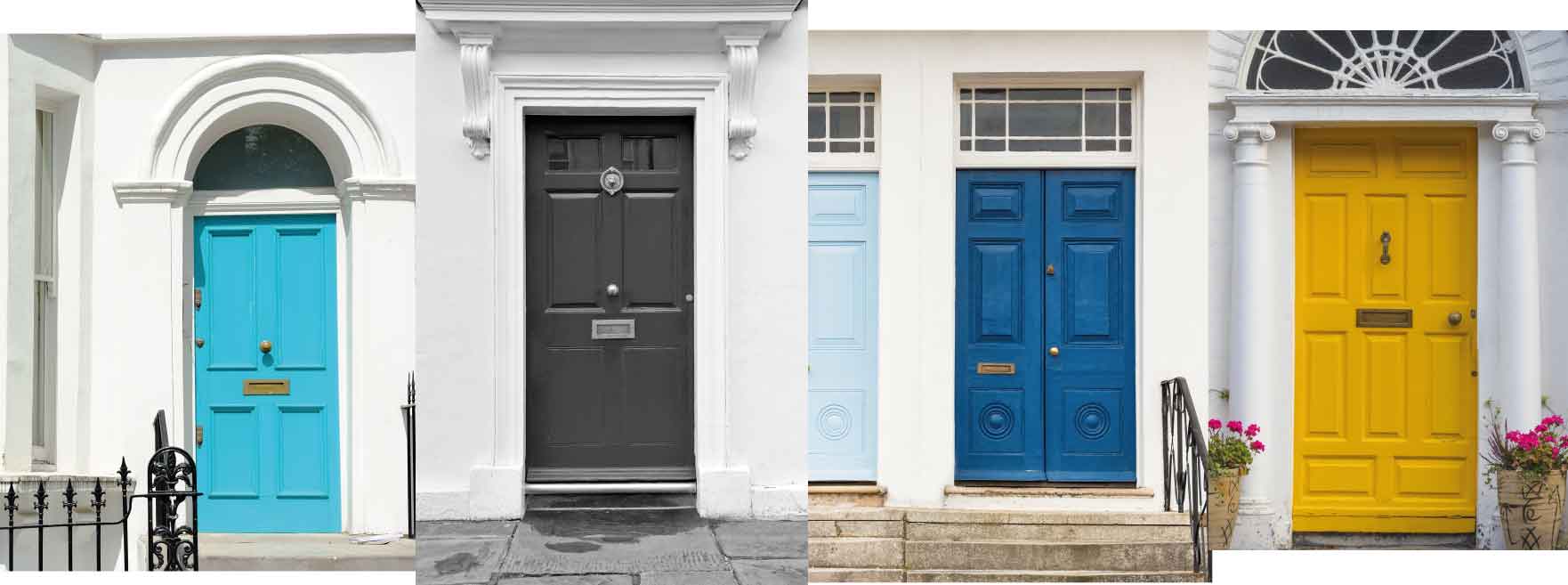 Best front door colours for a white houses