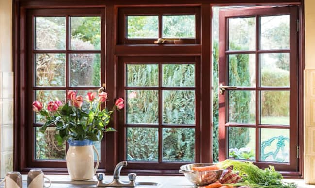 An Everest timber casement window