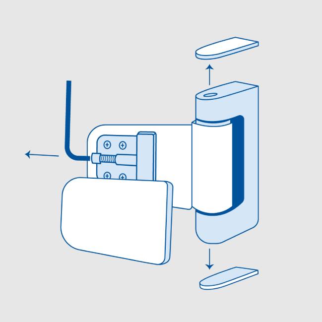 Door t-flag hinge