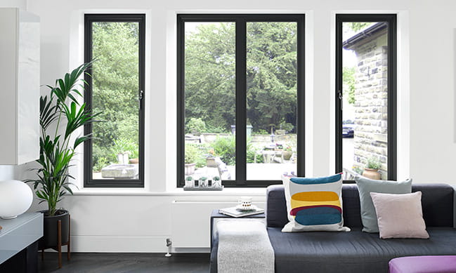 Black aluminium windows