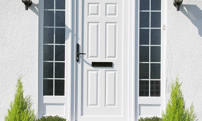 An Everest white uPVC entrance door