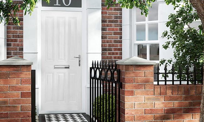 An Everest white timber entrance door