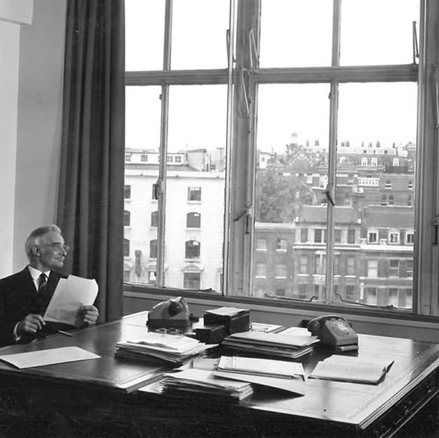 Black and white picture of a white Everest secondary glazing window