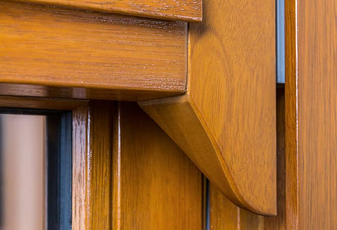 Close up of a light brown Everest timber window suitable for listed buildings