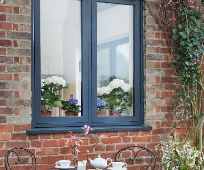 The new flush casement window from Everest in a new smooth anthracite colour