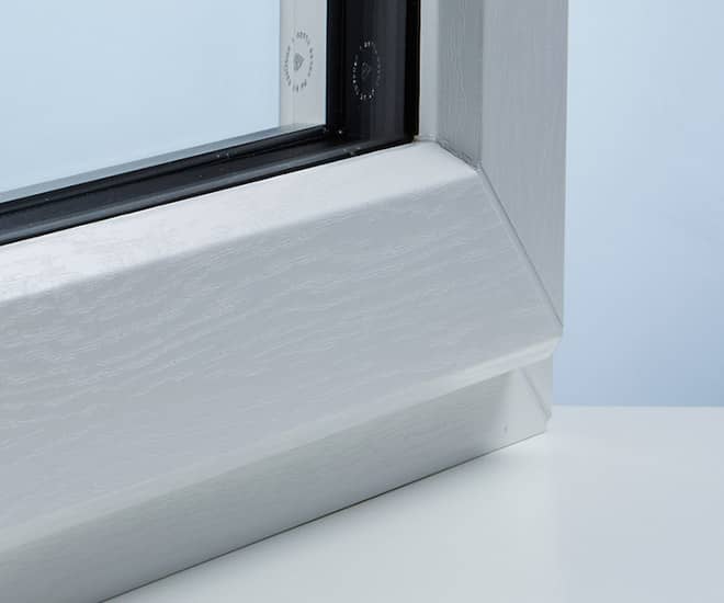 Traditional chamfered uPVC casement window profile