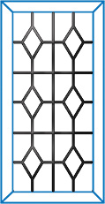 Queen Anne leaded glass