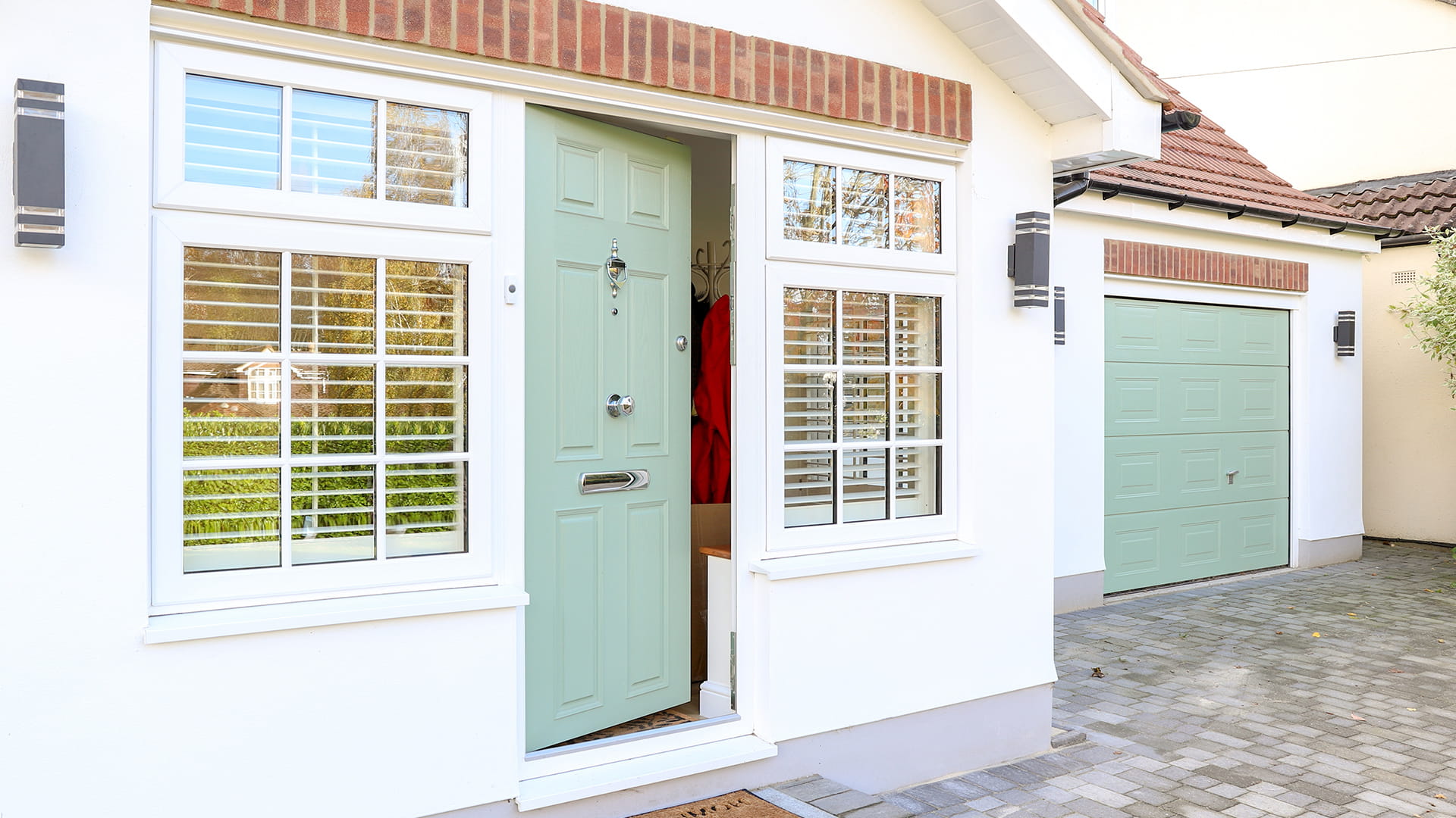 An Everest green front door