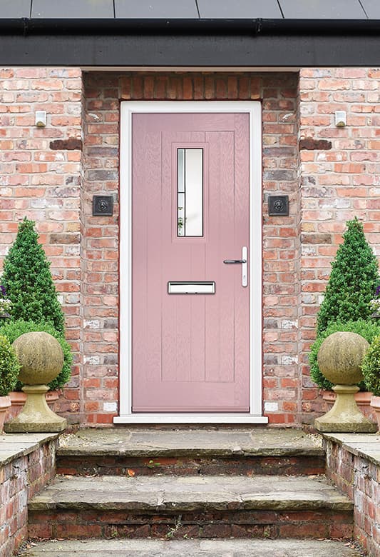 Pink cottage door