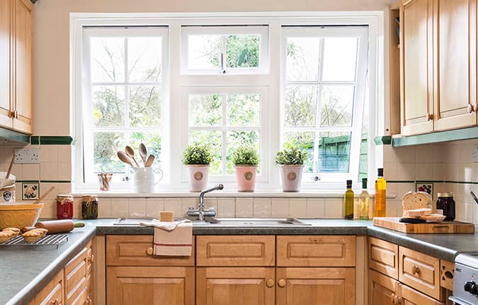 White cottage window