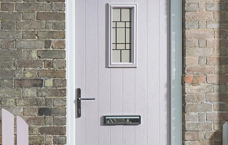 An Everest composite front door installed