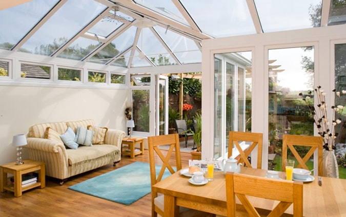 A lovely spacious uPVC conservatory