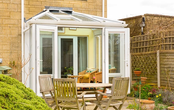 White uPVC Edwardian conservatory