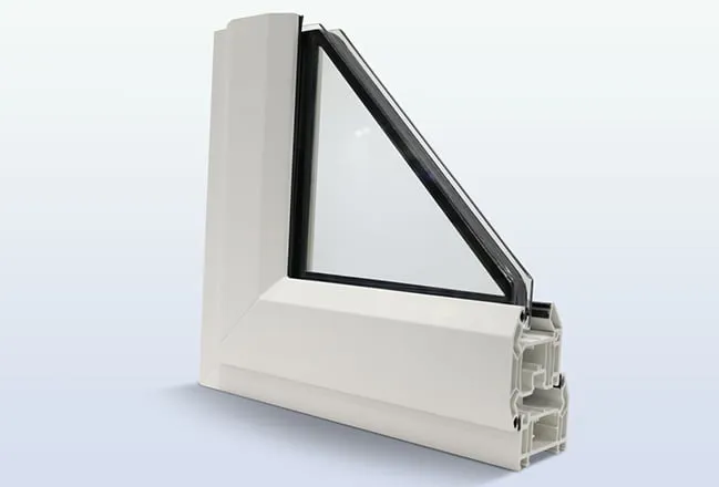 Everest conservatory window corner detail white frame