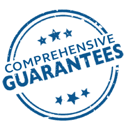 Blue stamp with comprehensive guarantees