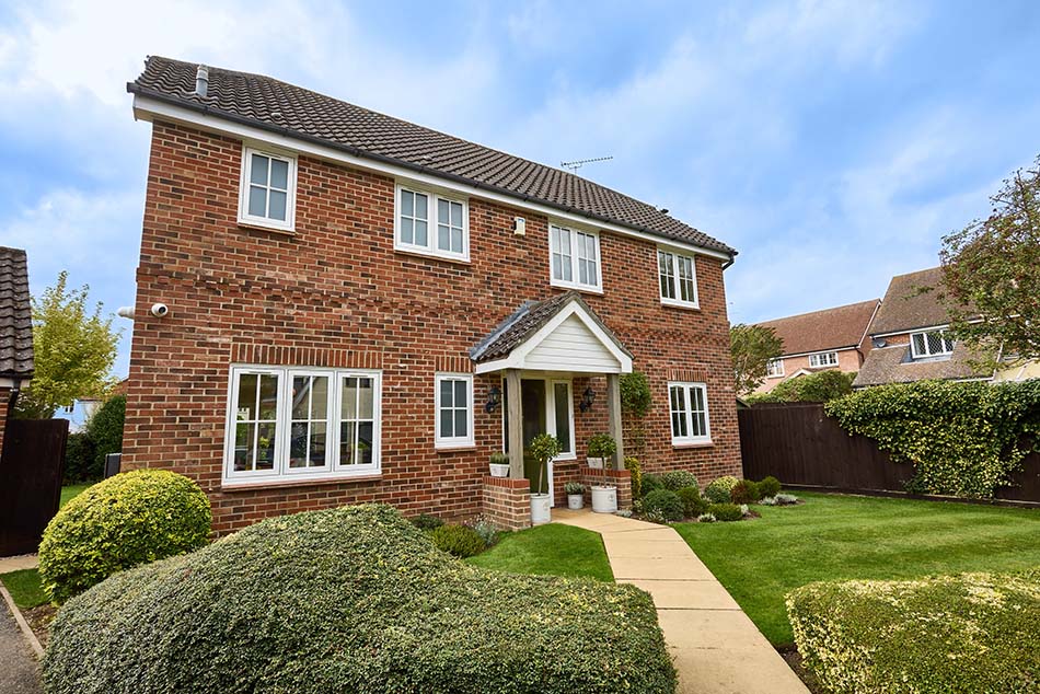 White flush uPVC windows whole house