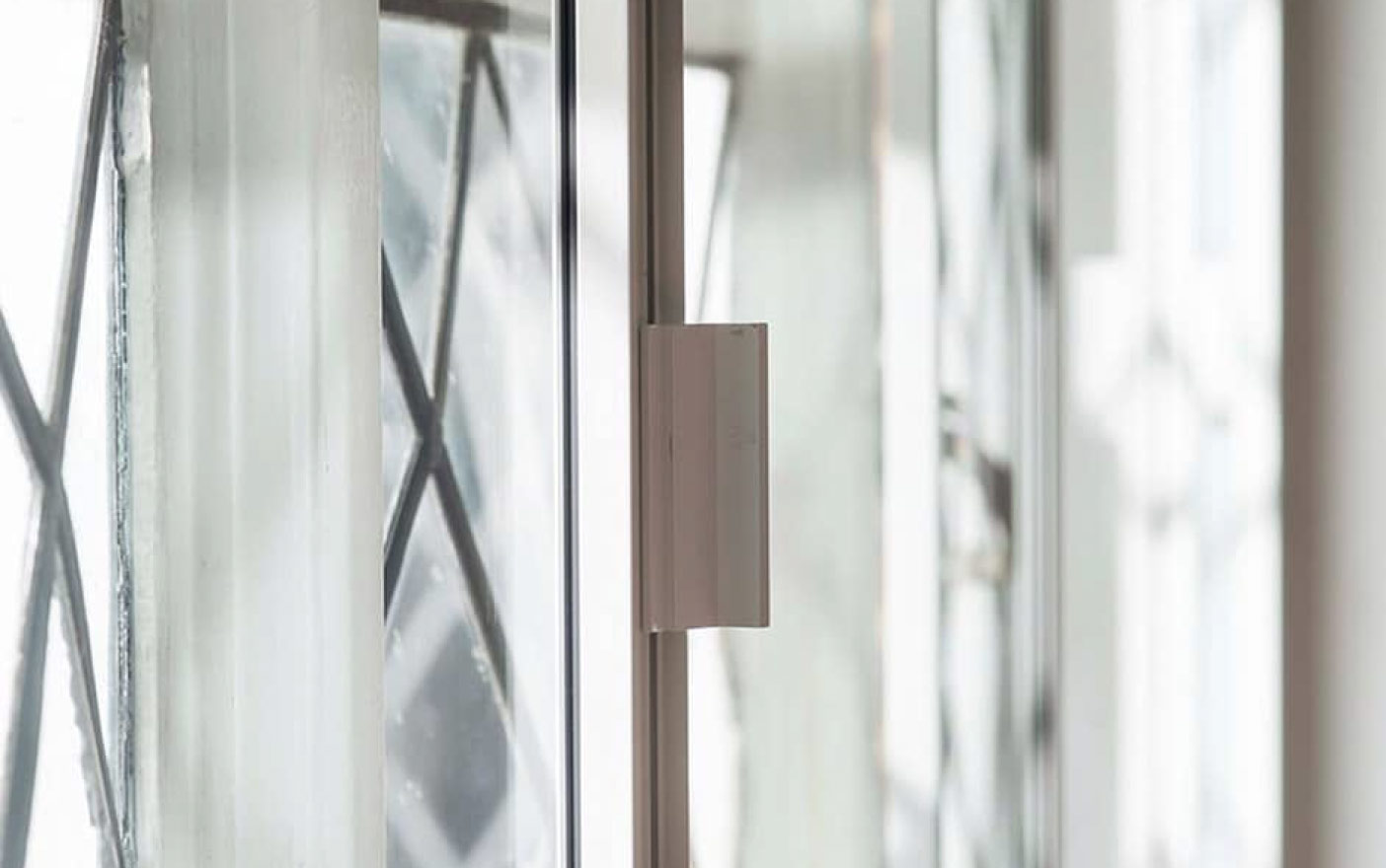 Light brown window frame detail on Everest conservatory