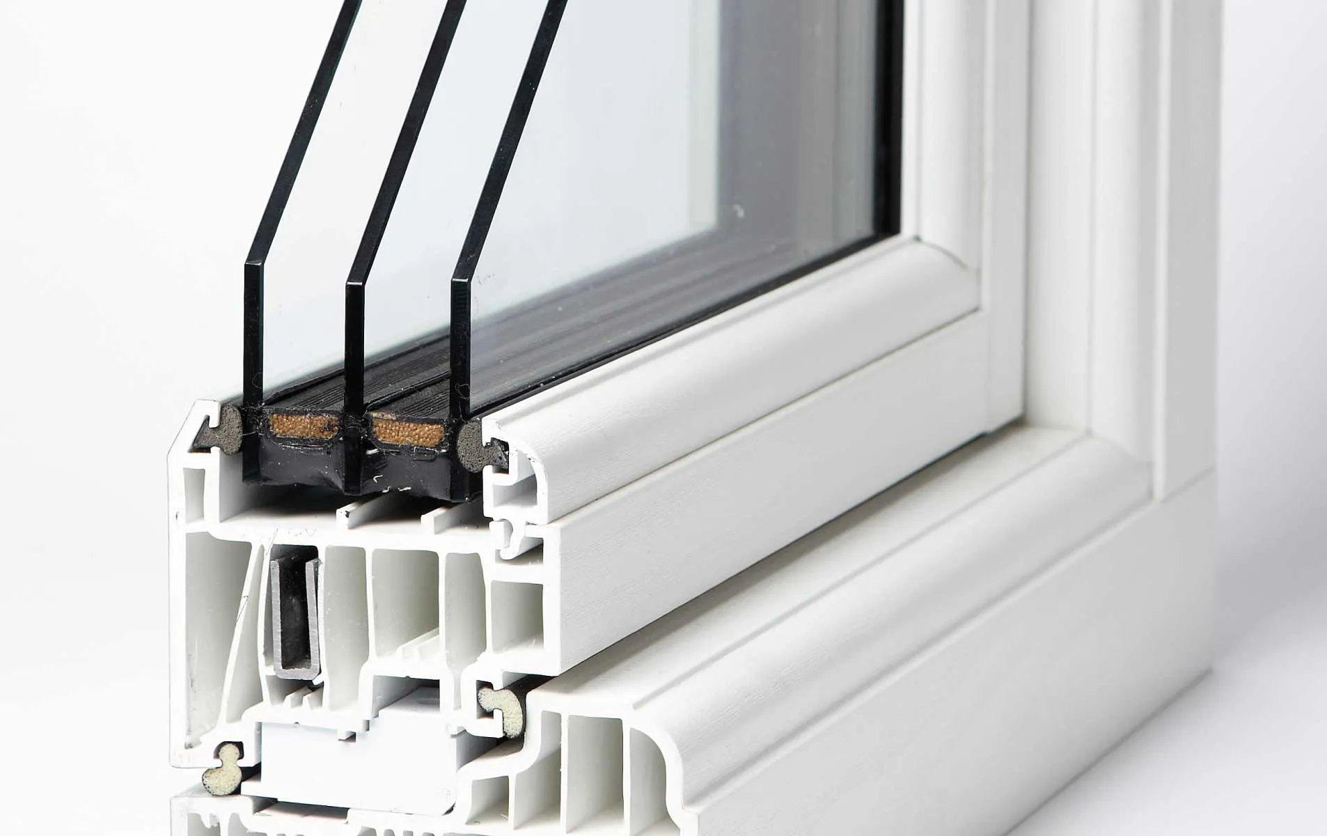 Everest conservatory window section white frame with glass