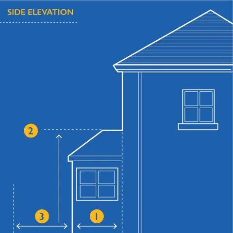 House blueprint with measurements