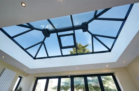 Everest conservatory skylight with black frame