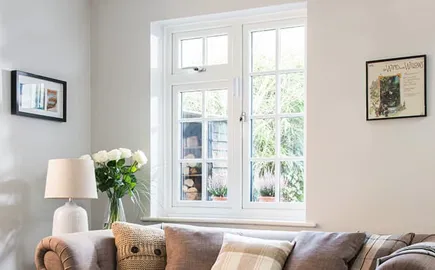White Everest conservatory window in a living room