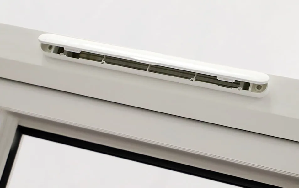 White Everest conservatory window vent detail