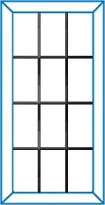 Everest conservatory window with black muntins