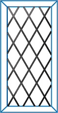 Everest conservatory diamond patterned window