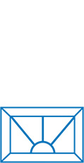 Everest conservatory window design with radiating lines