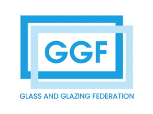 Blue logo for Glass and Glazing Federation