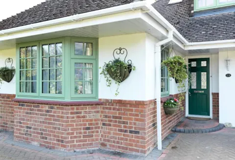 Everest chartwell green upvc bow window