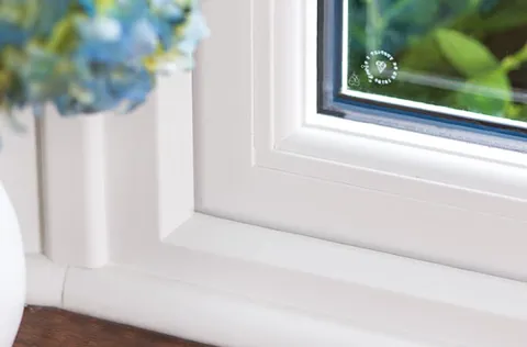 White Everest conservatory window frame detail