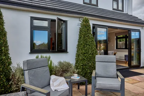 Flush Casement window in black