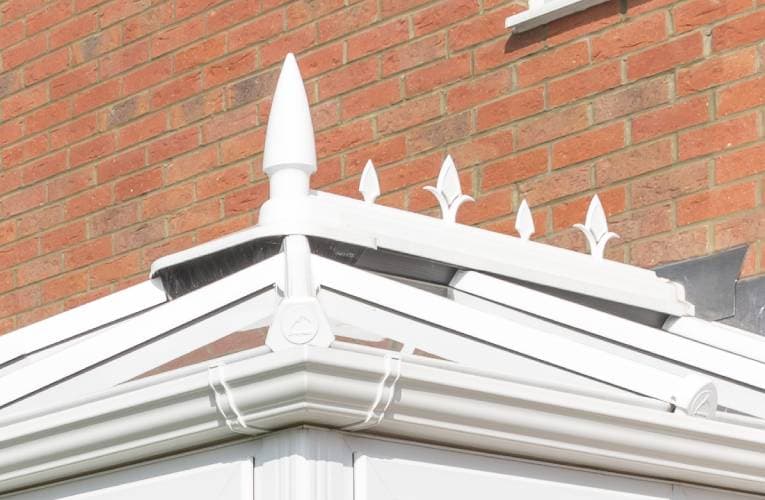 White Everest conservatory roof detail