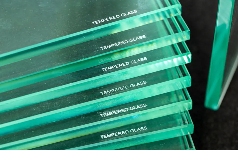 Stacked tempered glass panels