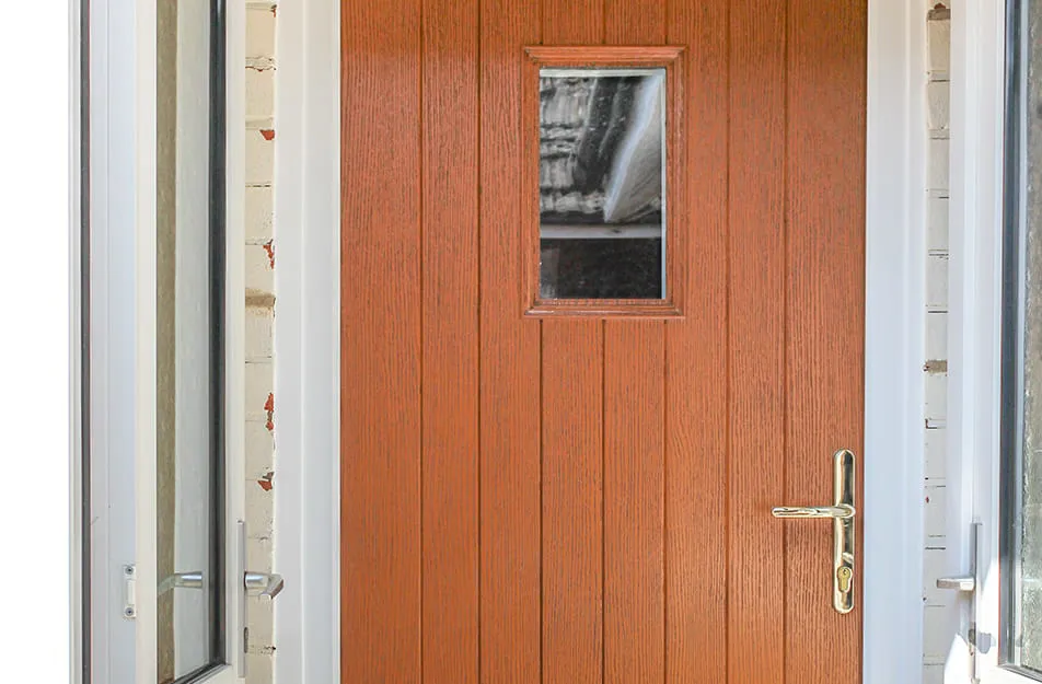 Everest conservatory door with wood grain finish