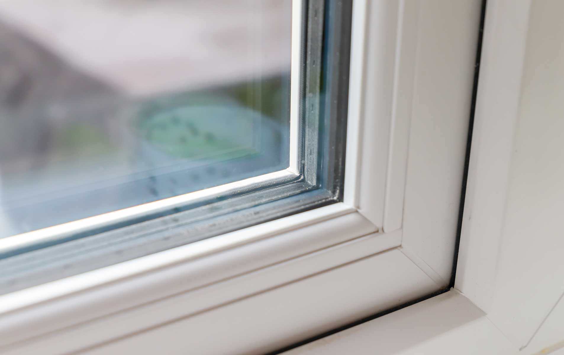 White Everest conservatory window frame corner