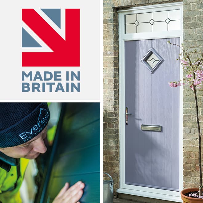 Everest conservatory door in a light purple colour