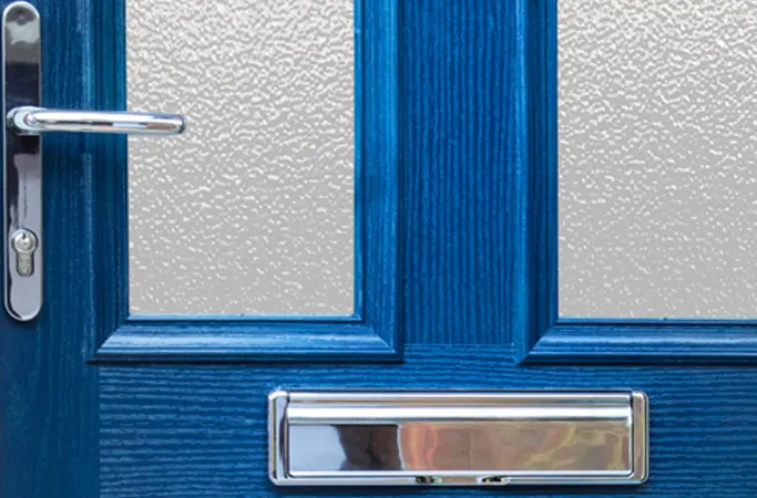 Everest conservatory door vibrant blue textured finish