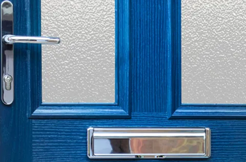Everest conservatory door vibrant blue textured finish